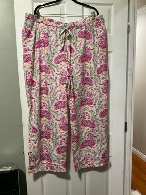 Pink Floral Drawstring Lounge Pants